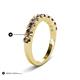 6 - Zevara 1.00 ctw Round Smoky Quartz Women Stackable Curved Wedding Band 