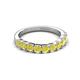 4 - Zevara 1.00 ctw Round Yellow Diamond Women Stackable Curved Wedding Band 