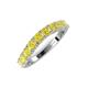 5 - Zevara 1.00 ctw Round Yellow Diamond Women Stackable Curved Wedding Band 
