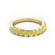 4 - Zevara 1.00 ctw Round Yellow Diamond Women Stackable Curved Wedding Band 