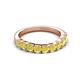 4 - Zevara 1.00 ctw Round Yellow Diamond Women Stackable Curved Wedding Band 