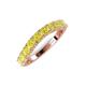 5 - Zevara 1.00 ctw Round Yellow Diamond Women Stackable Curved Wedding Band 