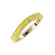 5 - Zevara 1.00 ctw Round Yellow Diamond Women Stackable Curved Wedding Band 