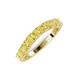 5 - Zevara 1.10 ctw Round Yellow Sapphire Women Stackable Curved Wedding Band 