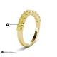 6 - Zevara 1.10 ctw Round Yellow Sapphire Women Stackable Curved Wedding Band 