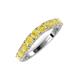 5 - Zevara 1.10 ctw Round Yellow Sapphire Women Stackable Curved Wedding Band 