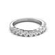 4 - Zevara 1.10 ctw Round Lab Grown Diamond Women Stackable Curved Wedding Band 