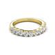 4 - Zevara 1.10 ctw Round Lab Grown Diamond Women Stackable Curved Wedding Band 