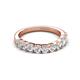 4 - Zevara 1.10 ctw Round Lab Grown Diamond Women Stackable Curved Wedding Band 
