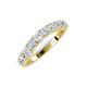 5 - Zevara 1.10 ctw Round Lab Grown Diamond Women Stackable Curved Wedding Band 
