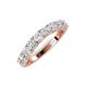 5 - Zevara 1.10 ctw Round Lab Grown Diamond Women Stackable Curved Wedding Band 