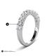 6 - Zevara 1.10 ctw Round Lab Grown Diamond Women Stackable Curved Wedding Band 