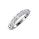 5 - Zevara 1.10 ctw Round Natural Diamond Women Stackable Curved Wedding Band 