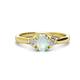 1 - Gianna 7x5 mm Oval Shape Opal and Round Diamond Three Stone Engagement Ring 