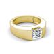5 - Jordan 1.00 ct IGI Certified Princess Shape Solitaire Lab Grown Diamond (5.50 mm) Men's Wedding Band 