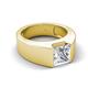 6 - Jordan 2.00 ct GIA Certified Princess Shape Solitaire Natural Diamond (7.00 mm) Men's Wedding Band 