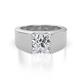 1 - Jordan 2.00 ct GIA Certified Princess Shape Solitaire Natural Diamond (7.00 mm) Men's Wedding Band 
