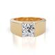 1 - Jordan 2.00 ct GIA Certified Princess Shape Solitaire Natural Diamond (7.00 mm) Men's Wedding Band 