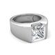 6 - Jordan 4.00 ct IGI Certified Princess Shape Solitaire Lab Grown Diamond (8.75 mm) Men's Wedding Band 
