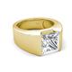 6 - Jordan 4.00 ct IGI Certified Princess Shape Solitaire Lab Grown Diamond (8.75 mm) Men's Wedding Band 