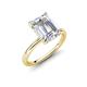 4 - Solina 2.64 ctw IGI Certified Emerald Shape Lab Grown Diamond accented Lab Grown Diamond Hidden Halo Women Engagement Ring 