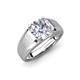 3 - Jude IGI Certified 2.00 ct Cushion Brilliant Cut Lab Grown Diamond Solitaire Men Wedding Band (7 mm) 