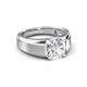 4 - Jude IGI Certified 2.00 ct Cushion Brilliant Cut Lab Grown Diamond Solitaire Men Wedding Band (7 mm) 