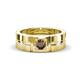 1 - Marcus 0.24 ct Smoky Quartz Solitaire Men Wedding Band (6 mm) 