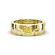1 - Marcus 0.25 ct Yellow Diamond Solitaire Men Wedding Band (6 mm) 