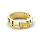 4 - Marcus 0.25 ct Yellow Diamond Solitaire Men Wedding Band (6 mm) 