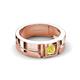 4 - Marcus 0.25 ct Yellow Diamond Solitaire Men Wedding Band (6 mm) 