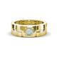 1 - Marcus 0.20 ct Opal Solitaire Men Wedding Band (6 mm) 