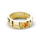4 - Marcus 0.20 ct Citrine Solitaire Men Wedding Band (6 mm) 