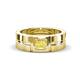 1 - Marcus 0.30 ct Yellow Sapphire Men Wedding Band (6 mm) 