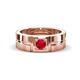 1 - Marcus 0.27 ct Ruby Solitaire Men Wedding Band (6 mm) 