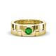 1 - Marcus 0.29 ct Green Garnet Solitaire Men Wedding Band (6 mm) 