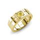 3 - Marcus 0.30 ct Yellow Sapphire Men Wedding Band (6 mm) 