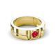 4 - Marcus 0.27 ct Ruby Solitaire Men Wedding Band (6 mm) 