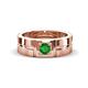 1 - Marcus 0.29 ct Green Garnet Solitaire Men Wedding Band (6 mm) 