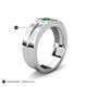 5 - Marcus 0.29 ct Green Garnet Solitaire Men Wedding Band (6 mm) 
