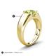 5 - Jude 1.45 ct Cushion Checkerboard Cut Peridot Solitaire Men Wedding Band (7 mm) 