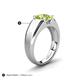 5 - Jude 1.45 ct Cushion Checkerboard Cut Peridot Solitaire Men Wedding Band (7 mm) 