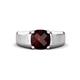 1 - Jude 1.73 ct Cushion Checkerboard Cut Red Garnet Solitaire Men Wedding Band (7 mm) 