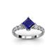 2 - Alicia 1.96 ctw Created Blue Sapphire and Lab Grown Diamond Engagement Ring 