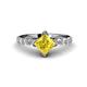 1 - Alicia 1.96 ctw Created Yellow Sapphire and Lab Grown Diamond Engagement Ring 