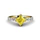 1 - Alicia 1.96 ctw Created Yellow Sapphire and Lab Grown Diamond Engagement Ring 