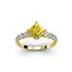 2 - Alicia 1.96 ctw Created Yellow Sapphire and Lab Grown Diamond Engagement Ring 