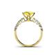4 - Alicia 1.96 ctw Created Yellow Sapphire and Lab Grown Diamond Engagement Ring 