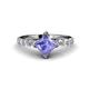 1 - Alicia 1.62 ctw Tanzanite and Lab Grown Diamond Engagement Ring 