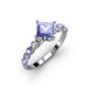 3 - Alicia 1.62 ctw Tanzanite and Lab Grown Diamond Engagement Ring 